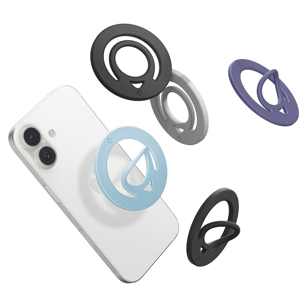 Spigen - Phone Ring Dual Pop MagSafe (AMP11369) - with Flexible Finger Loop Grip, Dual Magnetic, Silicone - Violet