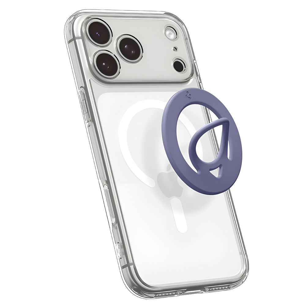 Spigen - Phone Ring Dual Pop MagSafe (AMP11369) - with Flexible Finger Loop Grip, Dual Magnetic, Silicone - Violet