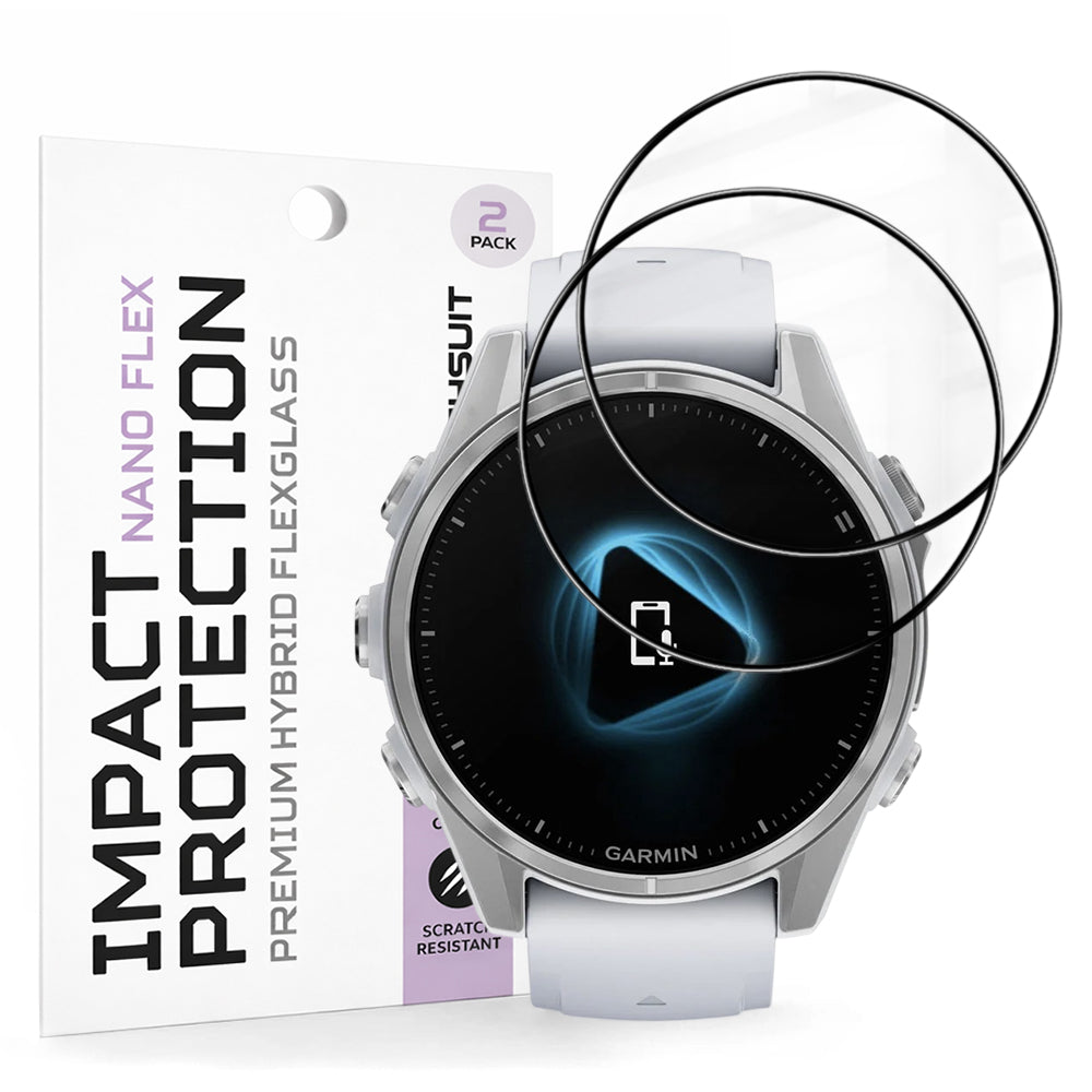 Techsuit - Nano Flex (2 pack) - Garmin Fenix 8 43mm - Black