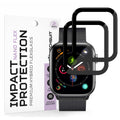 Techsuit - Nano Flex (2 pack) - Apple Watch 4 / 5 /6 / SE / SE 2 / SE 3 44mm - Black