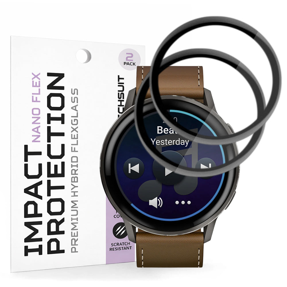 Techsuit - Nano Flex (2 pack) - Garmin Venu 4 45mm - Black
