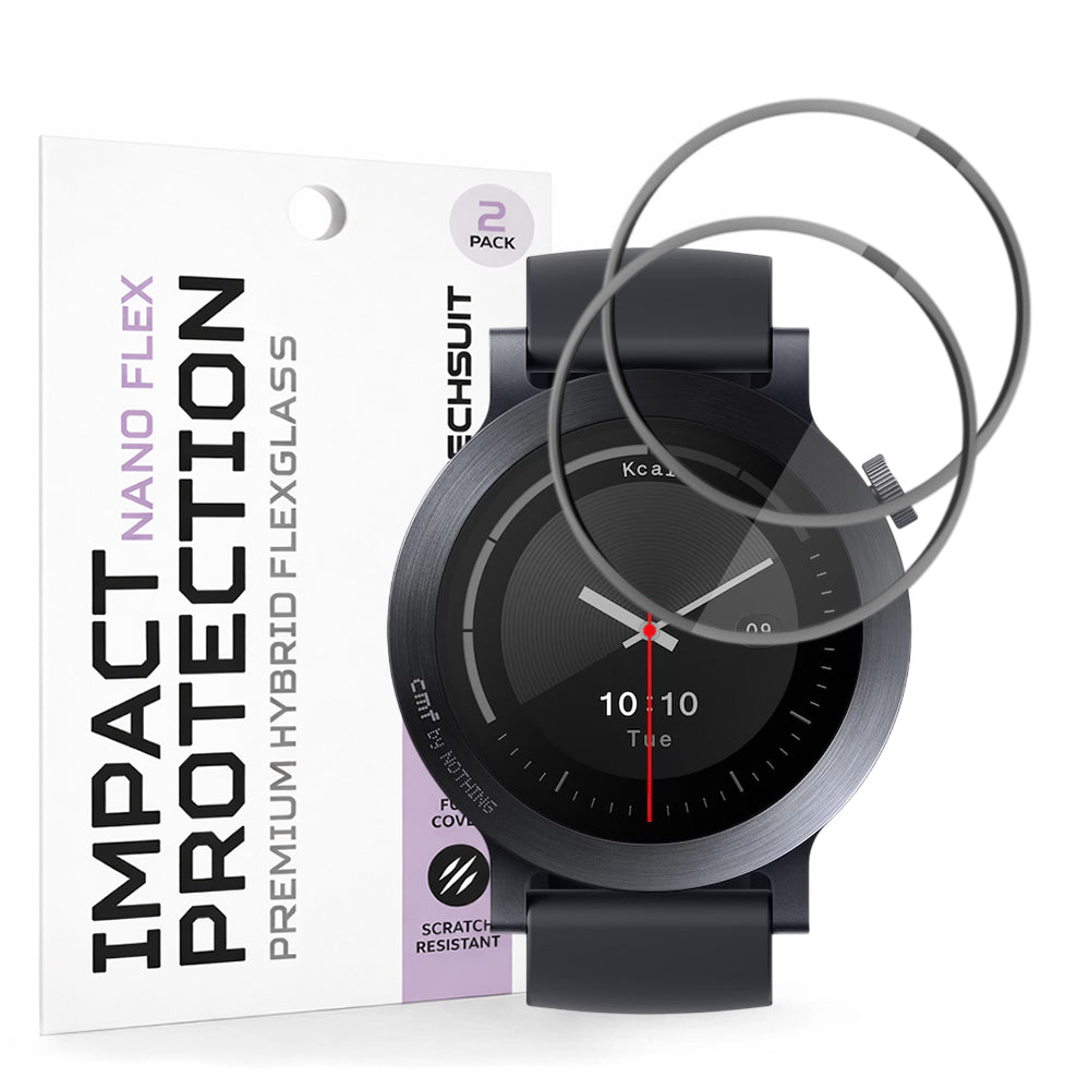 Techsuit - Nano Flex (2 pack) - Nothing CMF Watch 3 Pro - Black