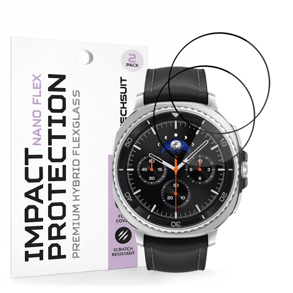 Techsuit - Nano Flex (2 pack) - Samsung Galaxy Watch8 Classic - Black