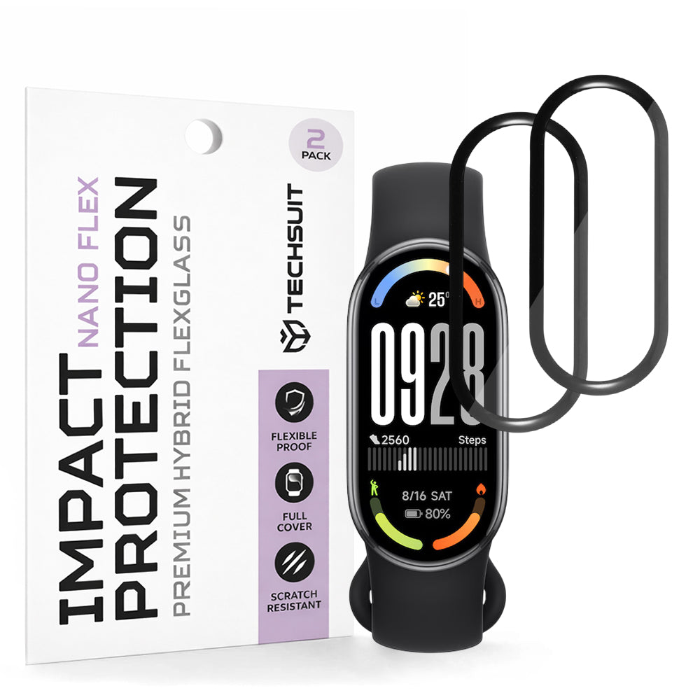Techsuit - Nano Flex (2 pack) - Xiaomi Smart Band 10 - Black