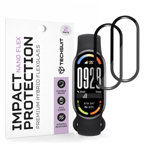 Techsuit - Nano Flex (2 pack) - Xiaomi Smart Band 10 - Black