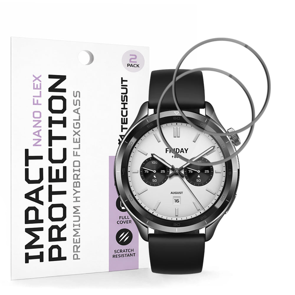 Techsuit - Nano Flex (2 pack) - Xiaomi Watch S4 - Black