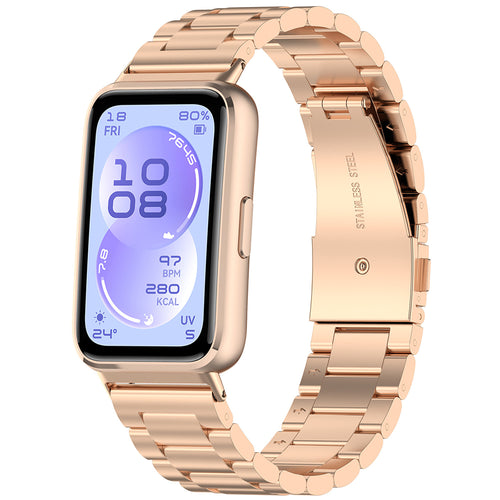 TechSuit Curea smartwatch Techsuit Watchband (W010) compatibil cu Huawei Band 11 / Band 11 Pro, Roz