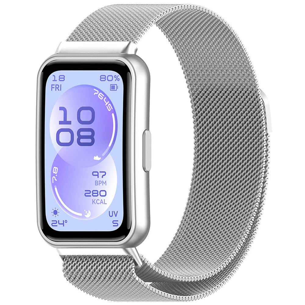 TechSuit Curea smartwatch Techsuit Watchband (W009) compatibil cu Huawei Band 11 / Band 11 Pro, Argintiu