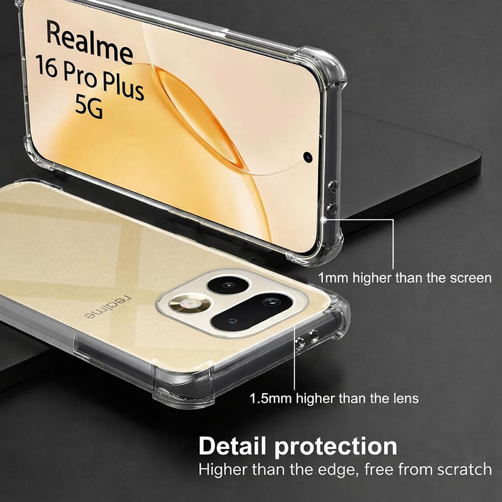 Techsuit - Shockproof Clear Silicone - Realme 16 Pro+ - Clear