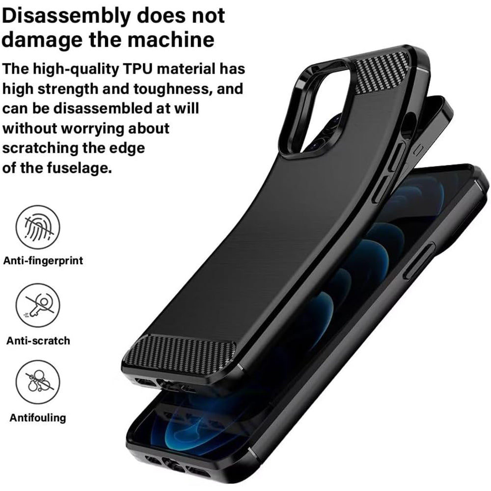 Techsuit - Carbon Silicone - Oppo A6 4G - Black