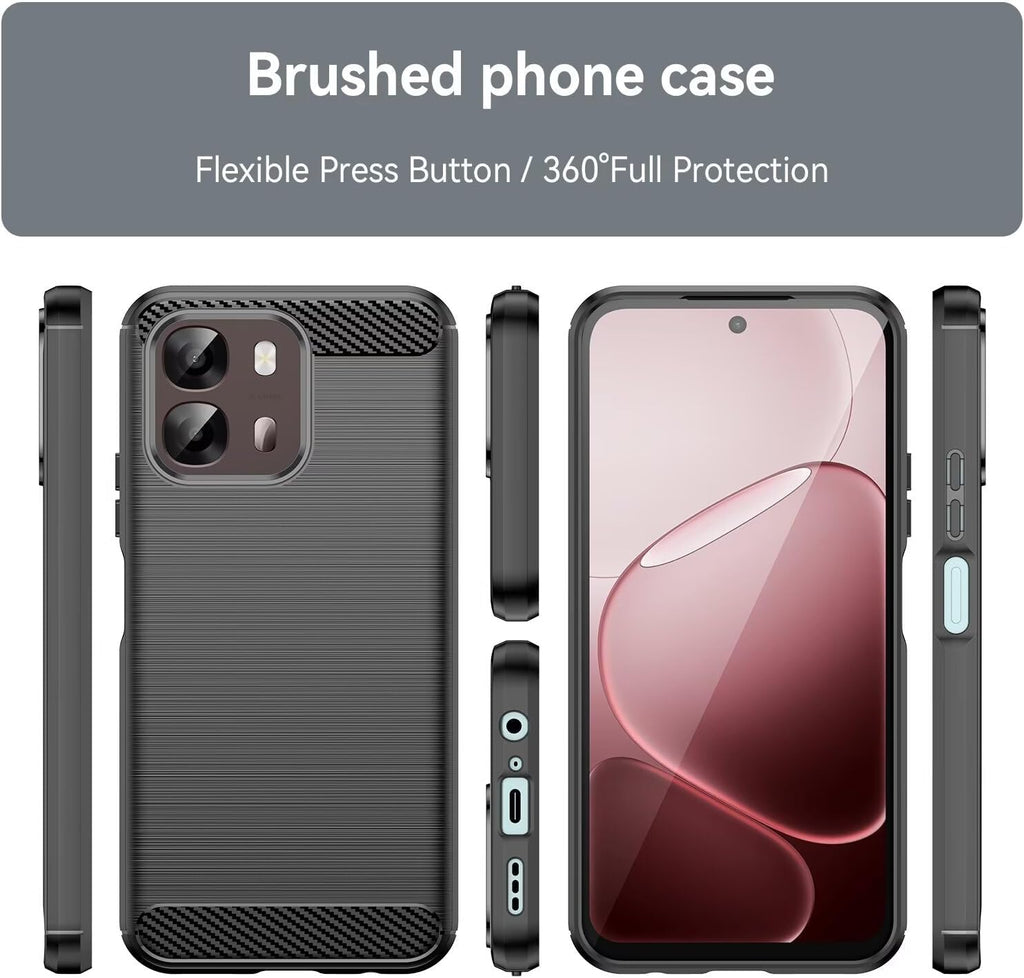 Techsuit - Carbon Silicone - Oppo A6 4G - Black