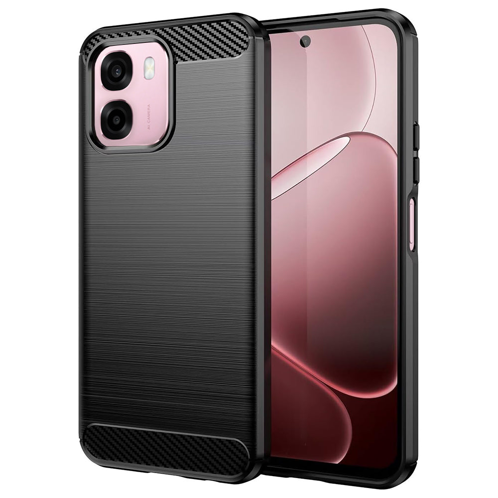 Techsuit - Carbon Silicone - Oppo A6 4G - Black