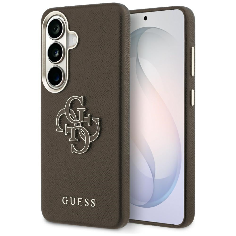 Guess Husa de protectie Guess Grained Big 4G Metal Logo (GUHCS26S5PS4RGGW) compatibil cu Samsung Galaxy S26, Maro