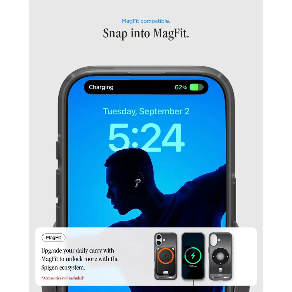 Spigen Husa de protectie Spigen Ultra Hybrid Classic MagSafe (ACS10390) compatibil cu iPhone 17, Negru – imagine 3