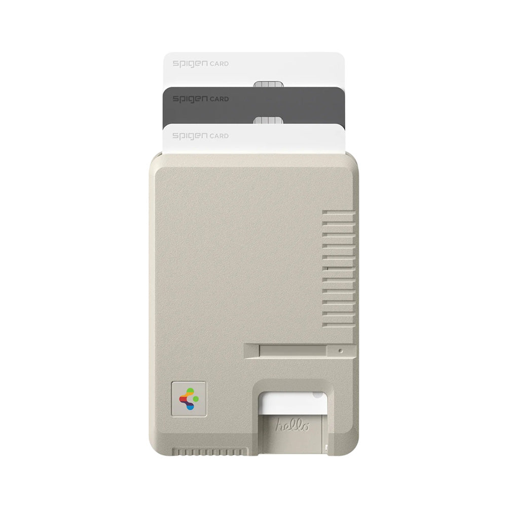 Spigen - Classic LS Mag Fit Wallet with Magsafe (AFA10949) - Easy Access, Retro Silhouette, Slim Design - Stone