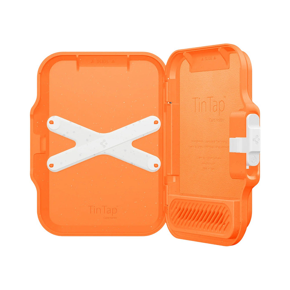 Spigen - Magnetic Wallet TinTap MagFit+ (AFA11380) - MagSafe, Easy Access, Minimalist Construction - Orange