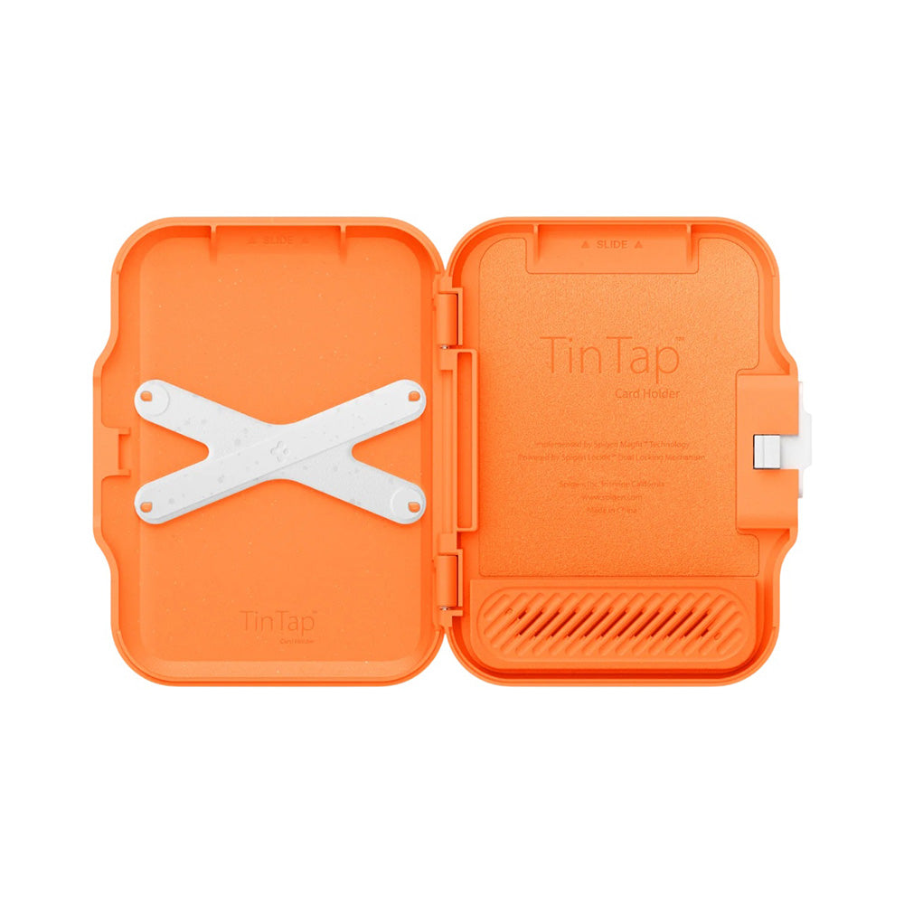 Spigen - Magnetic Wallet TinTap MagFit+ (AFA11380) - MagSafe, Easy Access, Minimalist Construction - Orange