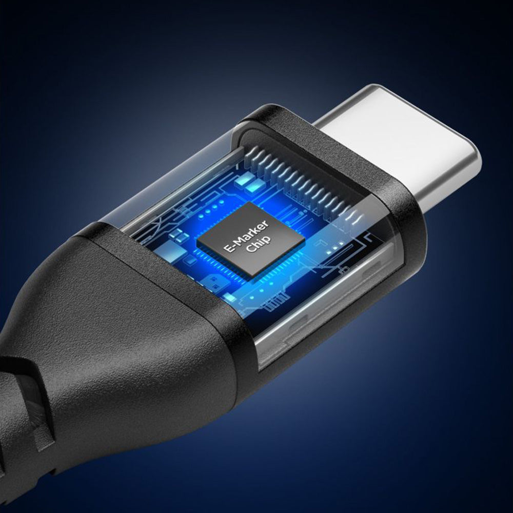 Spigen Cablu Spigen Essential EB10010CCA (ACA11103), Fast Charging, Type-C to Type-C, Nylon Cable, 100W, 480Mbps, 1m, Ne