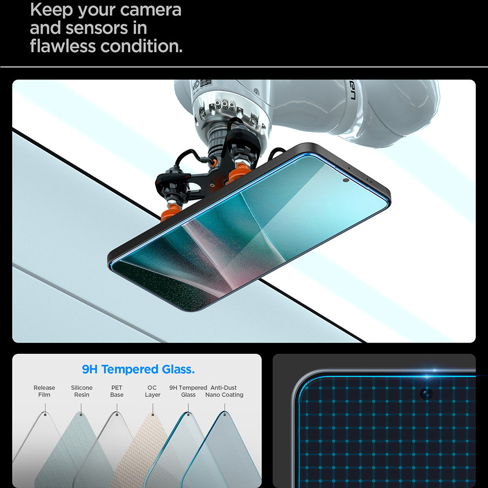 Spigen Folie de protectie Spigen Glas.tR EZ-FIT HD (AGL11365) compatibil cu Samsung Galaxy A36 5G / A37 5G, Transparent 