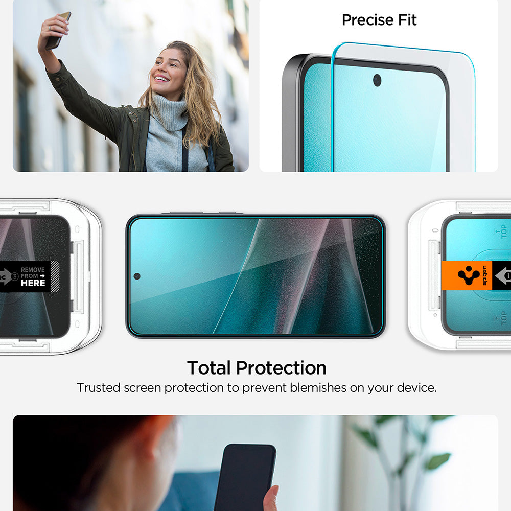 Spigen Folie de protectie Spigen Glas.tR EZ-FIT HD (AGL11365) compatibil cu Samsung Galaxy A36 5G / A37 5G, Transparent 