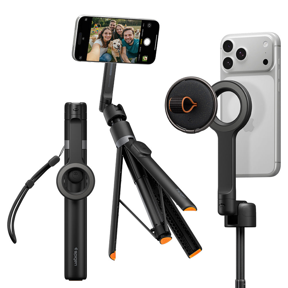 Selfie Stick Spigen S582W (AMP11372), MagSafe, Tripod, Bluetooth, Negru