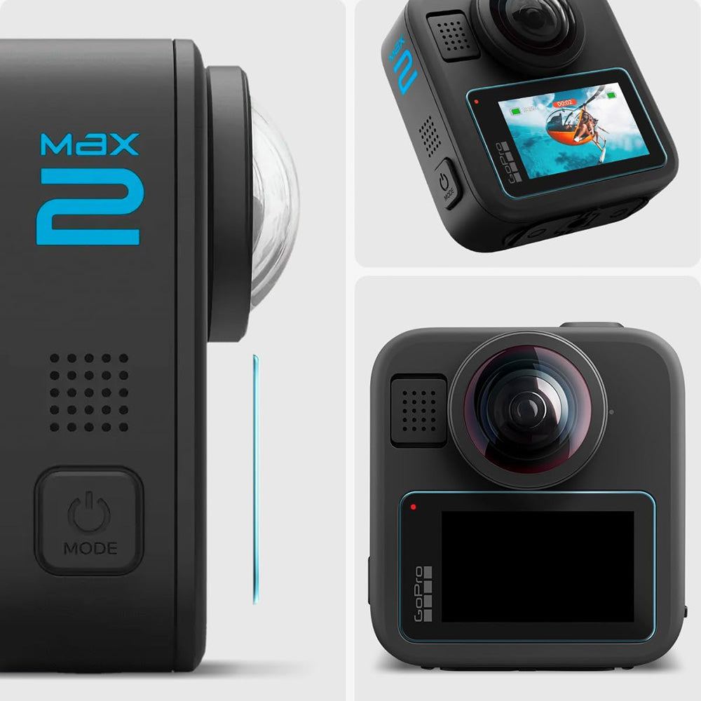 Spigen - (2 pack) Glas.tR Slim, Back Screen (AGL11230) - GoPro MAX 2 - Clear