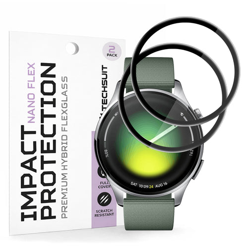 Techsuit - Nano Flex (2 pack) - Xiaomi Watch 5 (47mm) - Black