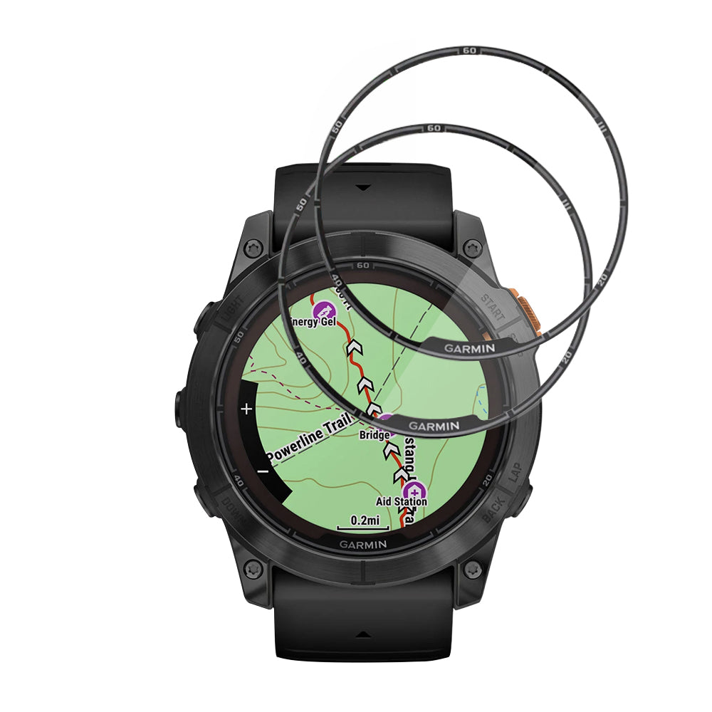 Techsuit - Nano Flex (2 pack) - Garmin Fenix 7X Pro Solar - Black