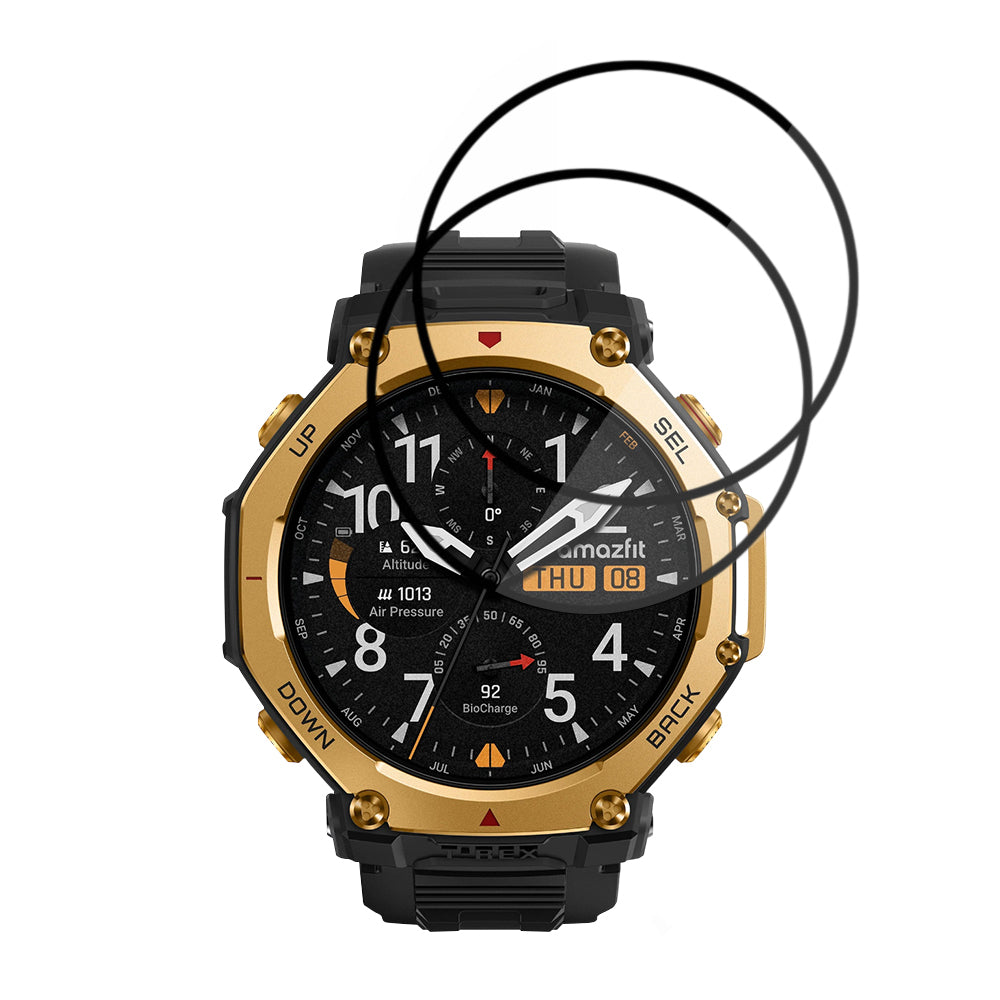 Techsuit - Nano Flex (2 pack) - Amazfit T-Rex 3 Pro 48mm - Black