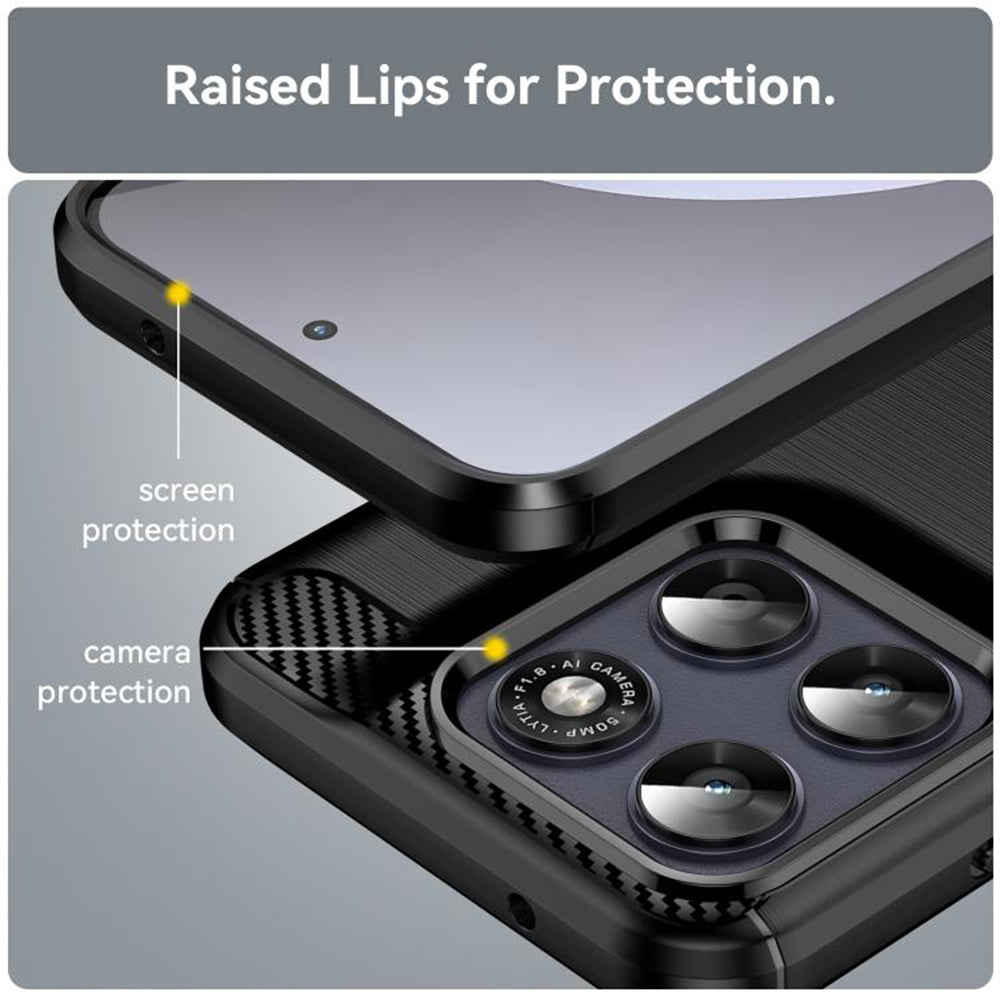 Techsuit - Carbon Silicone - Motorola Moto G77 / G67 - Black