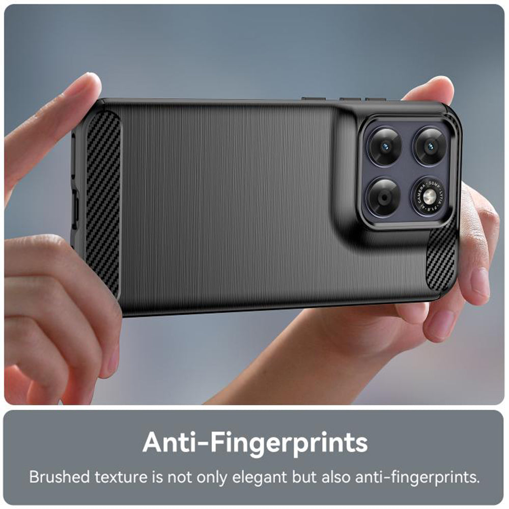 Techsuit - Carbon Silicone - Motorola Moto G77 / G67 - Black