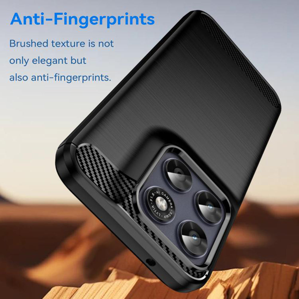 Techsuit - Carbon Silicone - Motorola Moto G77 / G67 - Black
