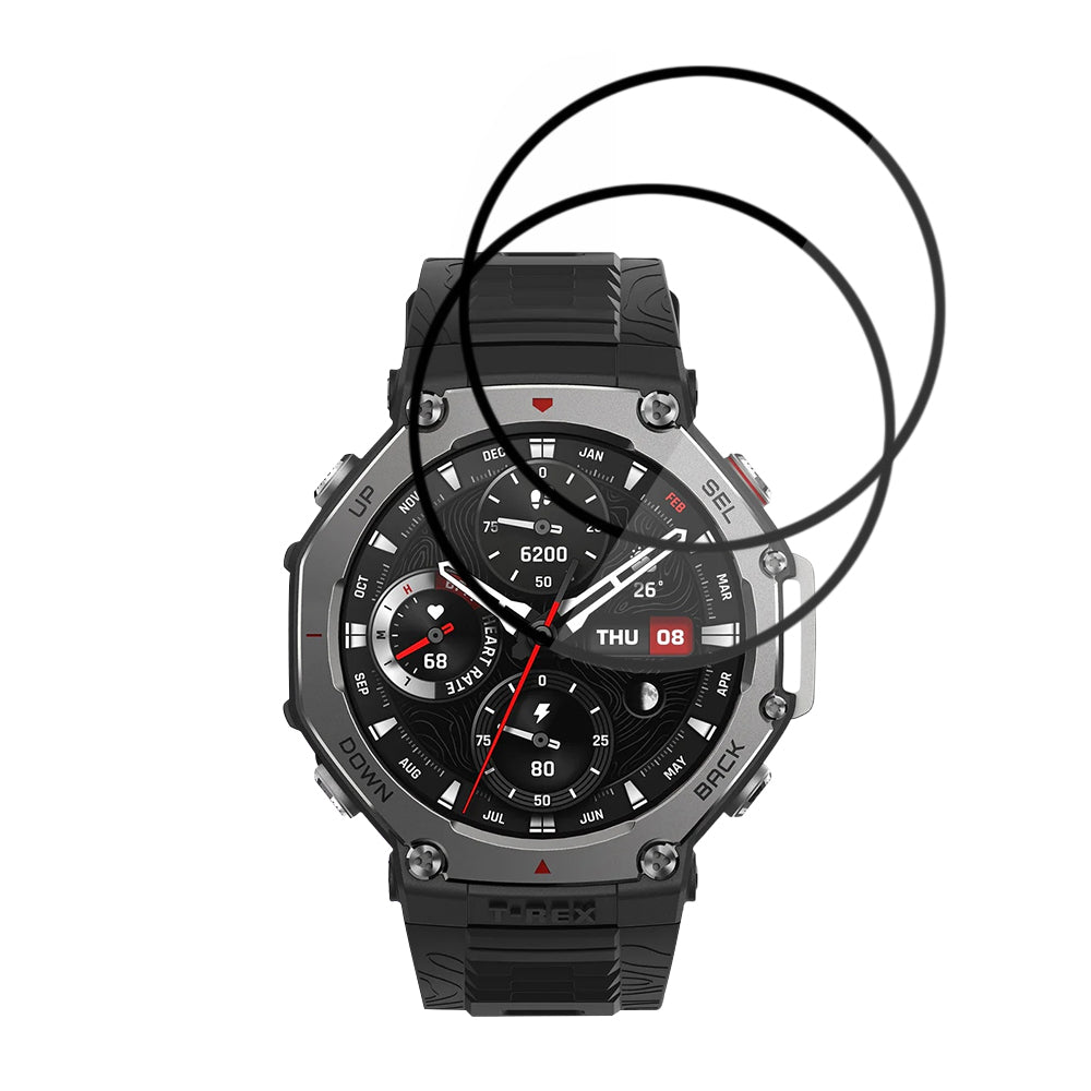 Techsuit - Nano Flex (2 pack) - Amazfit T-Rex 3 - Black