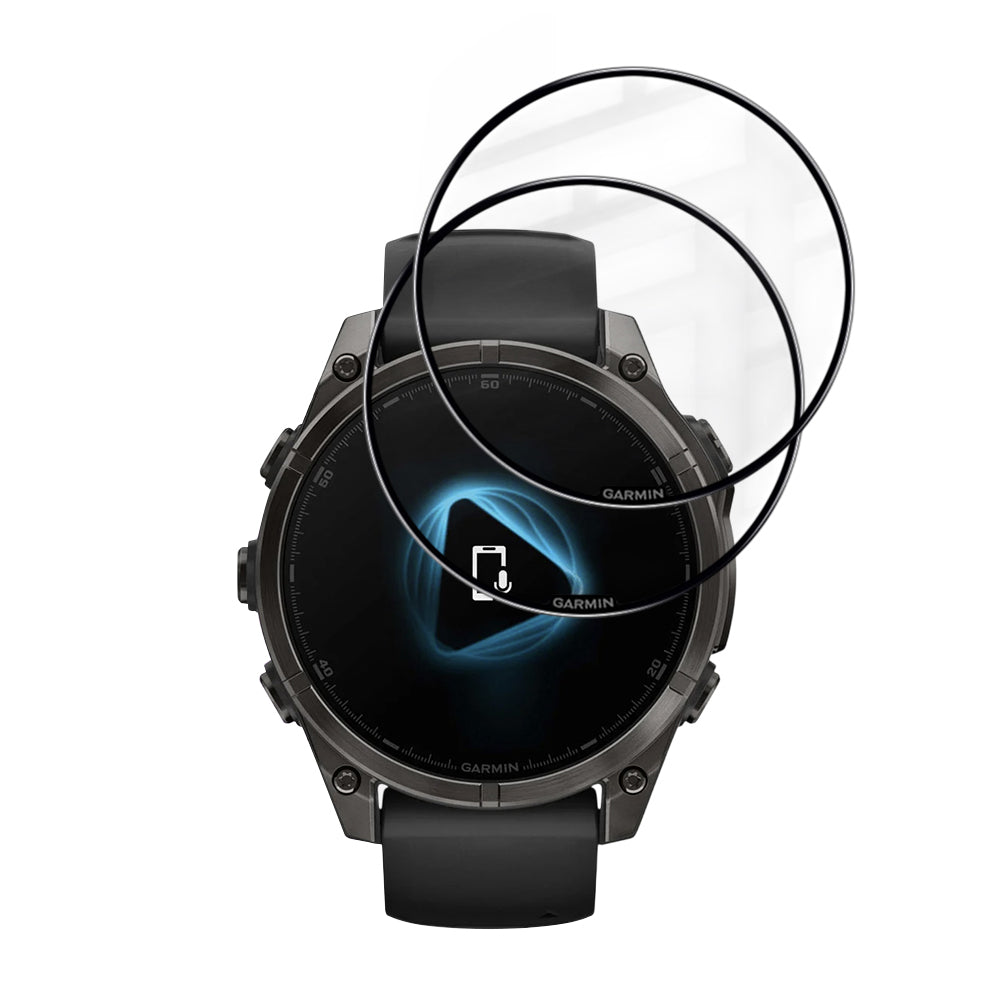 Techsuit - Nano Flex (2 pack) - Garmin Fenix 8 / Fenix 8 Pro 47mm - Black