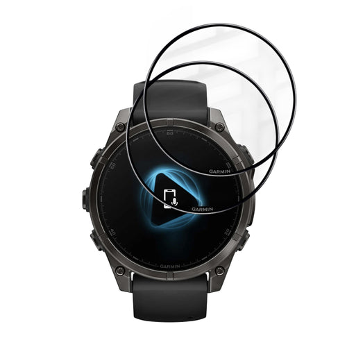 Techsuit - Nano Flex (2 pack) - Garmin Fenix 8 / Fenix 8 Pro 47mm - Black