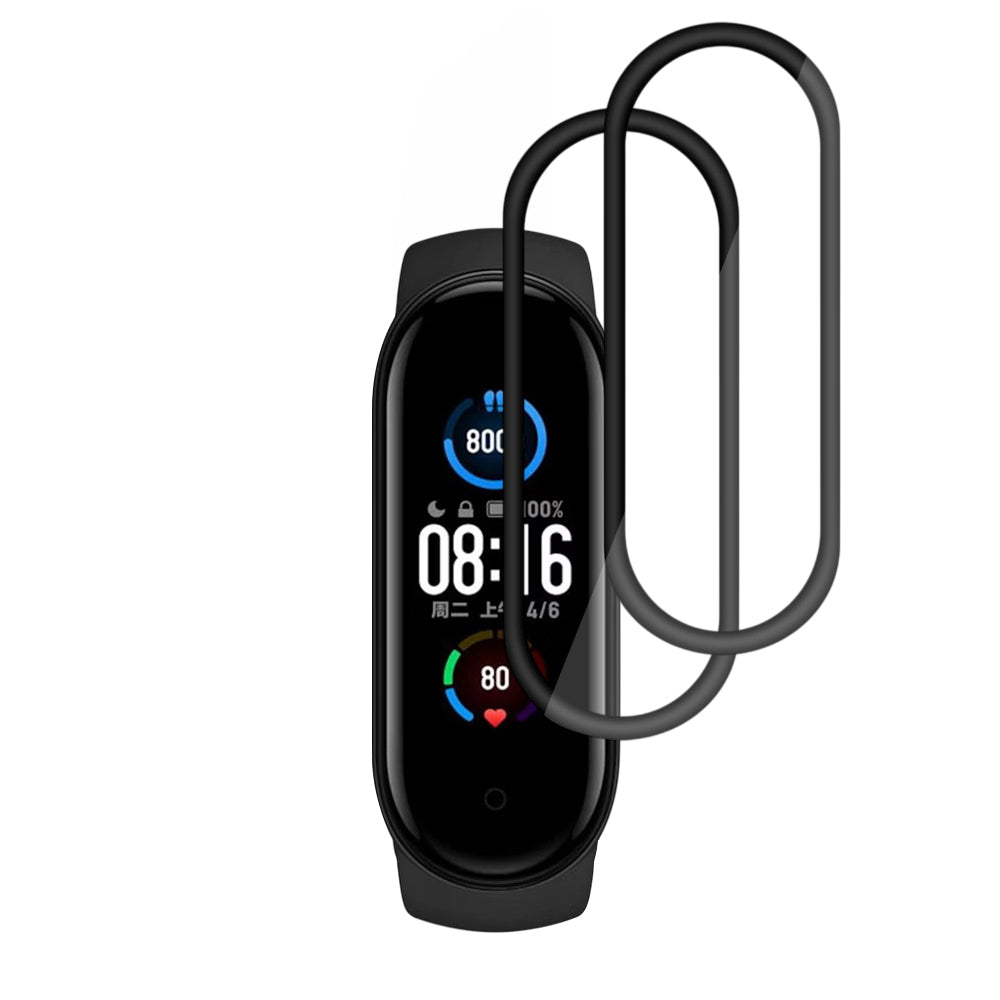 Techsuit - Nano Flex (2 pack) - Xiaomi Mi Band 5 / 6 / 6 NFC - Black