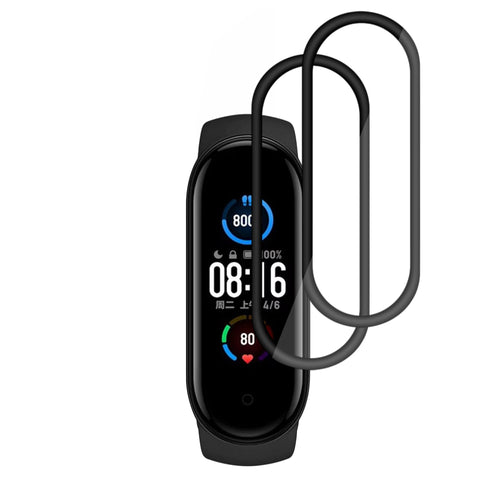 Techsuit - Nano Flex (2 pack) - Xiaomi Mi Band 5 / 6 / 6 NFC - Black