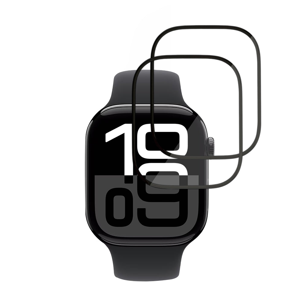 Techsuit - Nano Flex (2 pack) - Apple Watch 10 46mm / 11 46mm - Black