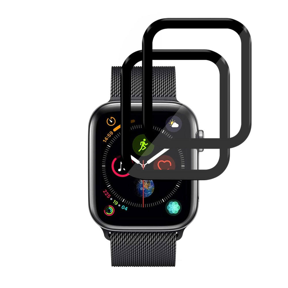 Techsuit - Nano Flex (2 pack) - Apple Watch 4 / 5 /6 / SE / SE 2 / SE 3 44mm - Black