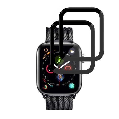 Techsuit - Nano Flex (2 pack) - Apple Watch 4 / 5 /6 / SE / SE 2 / SE 3 44mm - Black