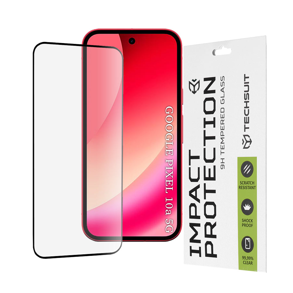 Techsuit - 111D Full Cover / Full Glue Glass - Google Pixel 10a - Black