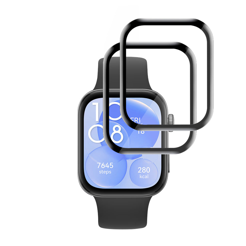 Techsuit - Nano Flex (2 pack) - Huawei Watch Fit 3 - Black
