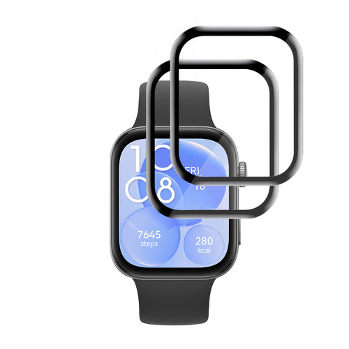 Techsuit - Nano Flex (2 pack) - Huawei Watch Fit 3 - Black