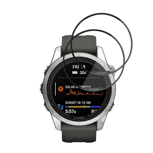 Techsuit - Nano Flex (2 pack) - Garmin Fenix 7S Pro Solar - Black