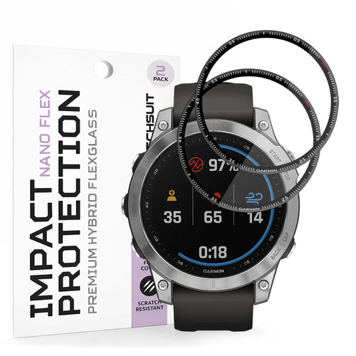 Techsuit - Nano Flex (2 pack) - Garmin Fenix 7 - Black