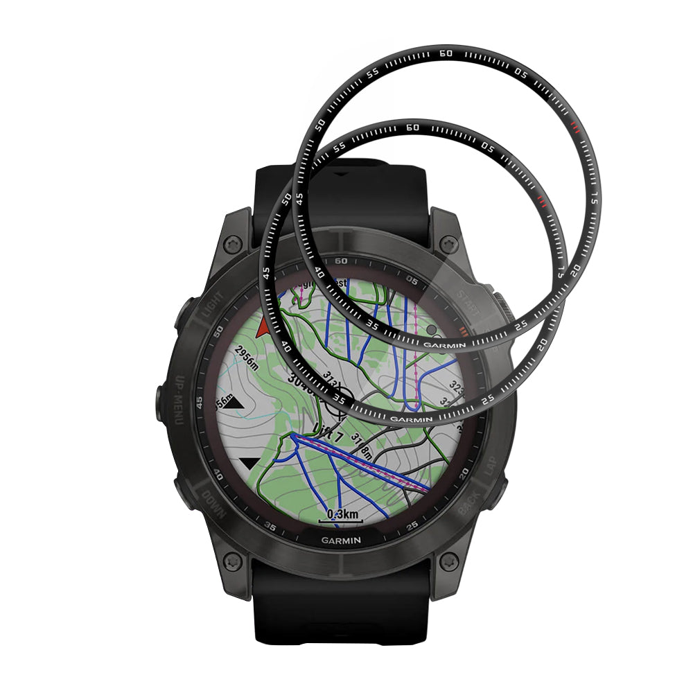 Techsuit - Nano Flex (2 pack) - Garmin Fenix 7X - Black