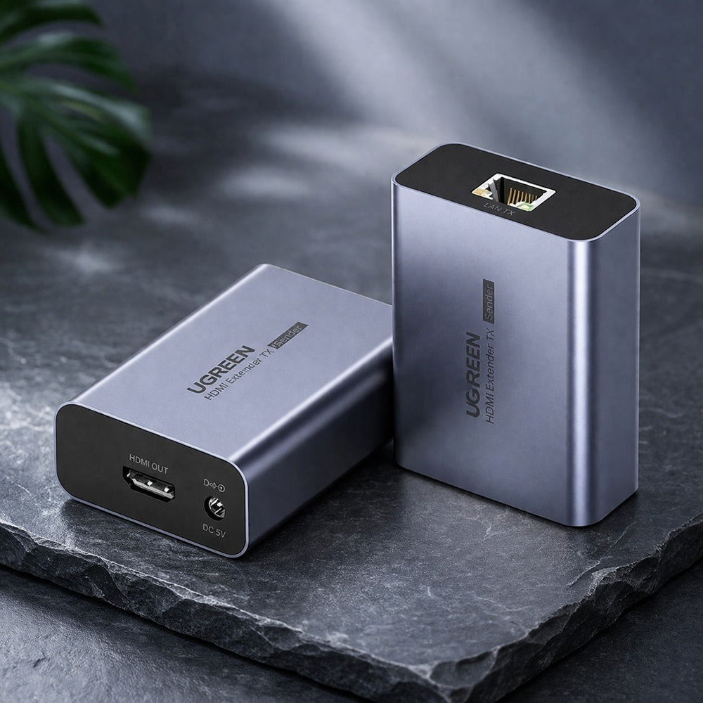 Adaptor Ugreen HDMI Over Ethernet CM455 (20519EU), Gri