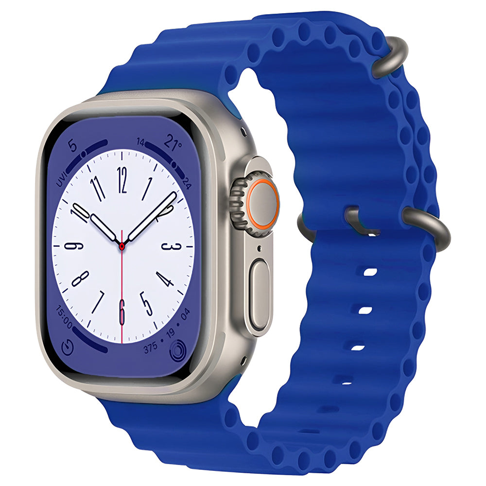 Techsuit - Watchband (W038) - Apple Watch 1/2/3/4/5/6/7/8/9/10/11/SE/SE 2/SE 3 (38/40/41/42mm) - Blue