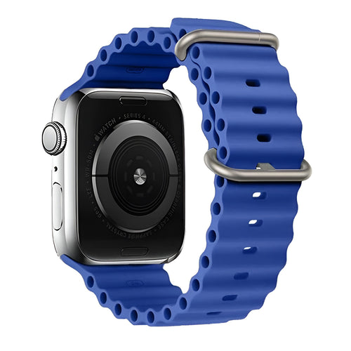 Techsuit - Watchband (W038) - Apple Watch 1/2/3/4/5/6/7/8/9/10/11/SE/SE 2/SE 3 (38/40/41/42mm) - Blue