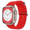 Techsuit - Watchband (W038) - Apple Watch 1/2/3/4/5/6/7/8/9/10/11/SE/SE 2/SE 3/Ultra/2/3 (42/44/45/46/49mm) - Red